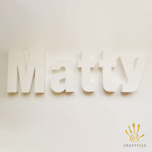 3D Custom Made Personalized Name Lettering Birthday Party Decorations White