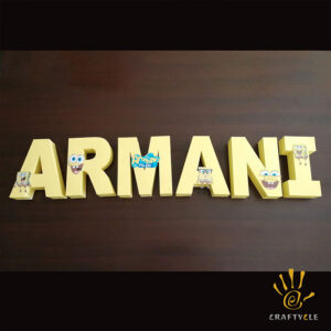 3D Custom Personalized Name Lettering Sponge Bob Square Pants Birthday Party Decoration