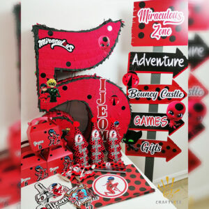 Package Miraculous Birthday Theme Party Set Supplies Pinata Table Set Signage Party Package