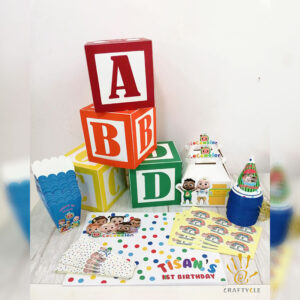Package Cocomelon Kids Birthday Party Decoration Props