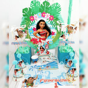 Package Personalised Moana Birthday Party Decorations Package DIY Party Supplies
