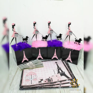 Package Paris Centerpiece Placemat Birthday Bridal Shower Party Decorations