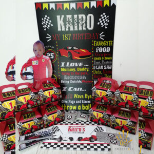 Package Race Car Personalised Party Decorations Set