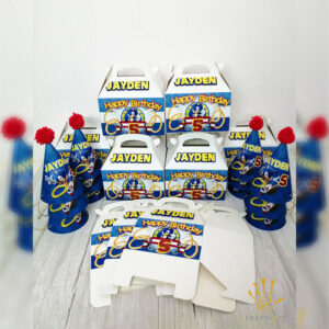 Package Personalised Sonic The Hedgehog Party Pack Paper Craft Kids Birthday Decorations