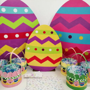 Package Easter Egg Bunny Happy Easter Pinata Centerpiece Placemat Waterbottle Label Birthday Package Party Decorations