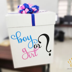 Reveal Box Boy Or Girl Reveal Surprise Box Baby Shower Pink Blue