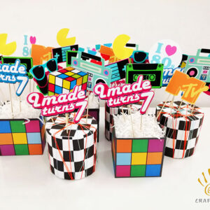 Centerpiece Personalised Birthday Hip-Hop Party 80s 90s Old School Theme Centerpiece