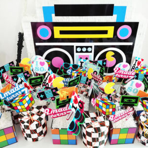 Package Personalised Birthday Hip-Hop Party 80s 90s Old School Theme Centerpiece Pinata Party Decorations