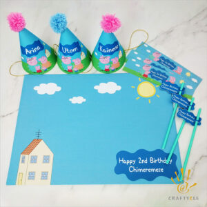 Package Peppa Pig Personalised Birthday Party Decorations Package