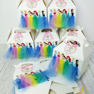 Favour Boxes Disney Princesses Birthday Party Treat Favour Gift Packaging Boxes