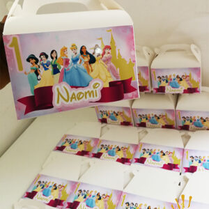 Disney Princess Girl Birthday Treat Favour Food Party Pack Boxes