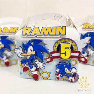 Sonic Theme Treat Gable Party Pack Boxes Bags