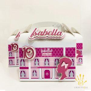 Barbie Theme Treat Gable Party Pack Boxes Bags
