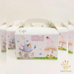 Fairy Whimsical Mushroom Theme Treat Gable Party Pack Boxes Bags
