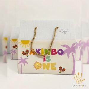 Hawaii Havana Theme Treat Gable Party Pack Boxes Bags