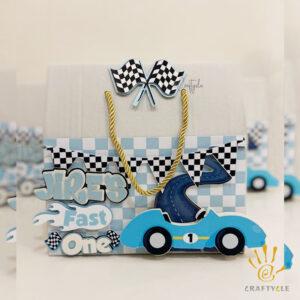 Race Car Theme Treat Gable Party Pack Boxes Bags