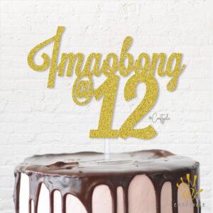 12 Twelve Imaobong Children Beautiful Topper Caketopper Cake Gold Glitters