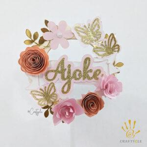 3D Flower Floral Birthday Mothers Day Layer Pop Up Shaker Cake Topper