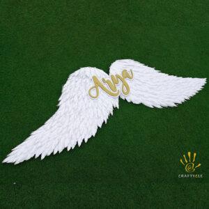 Angel Paper Wings Personalised Wall Birthday Party Decoration