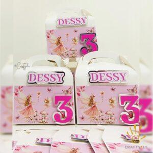 Fairy Butterfly Treat Gable Favour Party Pack Boxes