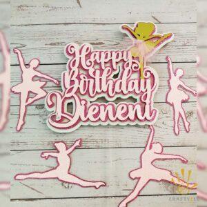 Balleria Dance Birthday Layer Pop Up Shaker Cake Topper