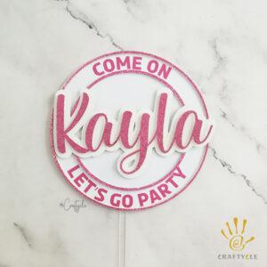 Barbie Birthday Layer Pop Up Shaker Cake Topper