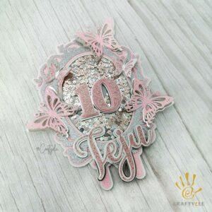 Butterfly Birthday Layer Pop Up Shaker Cake Topper