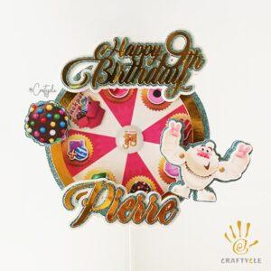 Candy Crush Birthday Layer Pop Up Shaker Cake Topper