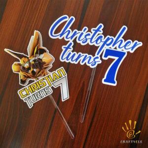 Cake Topper Transformer Personalised Cake Topper