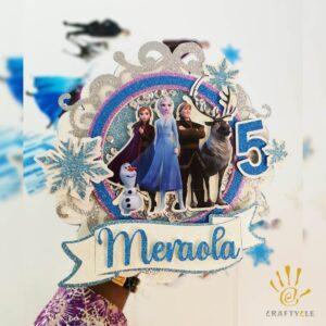 Frozen Elsa Anna Birthday Layer Pop Up Shaker Cake Topper