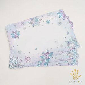 Frozen Snow Flakes Placemat Print Party Decorations