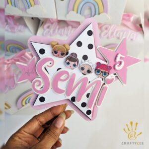 Lol Birthday Star Layer Pop Up Shaker Cake Topper