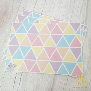Pastel Triangle Pattern Placemat Print Party Decorations