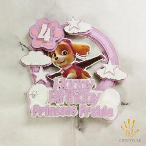 Paw Patrol Skye Birthday Layer Pop Up Shaker Cake Topper