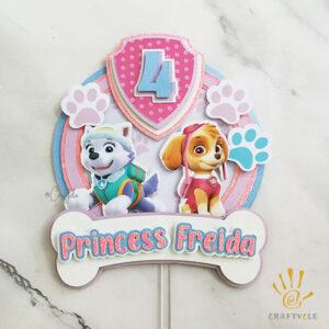 Paw Patrol Skye Everest Birthday Layer Pop Up Shaker Cake Topper