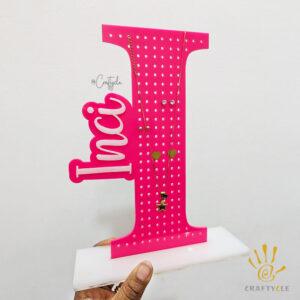 Personalised Name Initial Earring Holder Stand