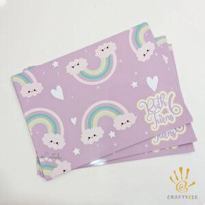 Rainbow Pastel Placemat Print Party Decorations