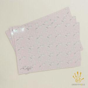 Rainbow Unicorn Placemat Print Party Decorations