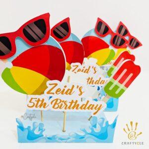 Splash Pool Kids Party Craft Decor Centerpiece