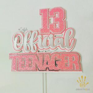 13 Official Teenager Birthday Layer Pop Up Shaker Cake Topper
