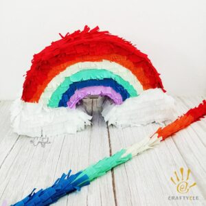 Rainbow Kids Party Pinata Activity Game Candy Decorations